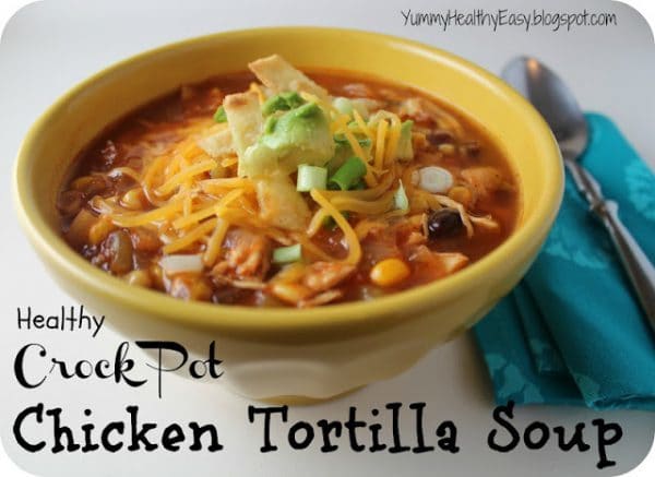 Healthy Crock Pot Chicken Tortilla Soup