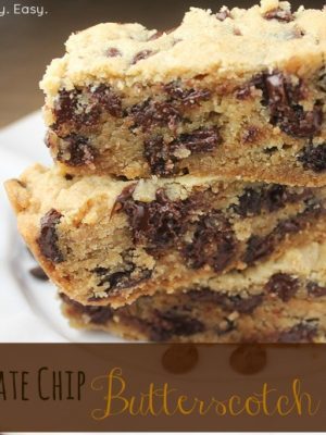 Chocolate Chip Butterscotch Bars
