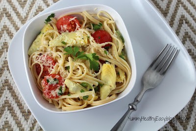 Quick Linguine with Artichokes, Tomatoes & Parsley Easy & Fast Linguine with Artichokes, Tomatoes & Parsley