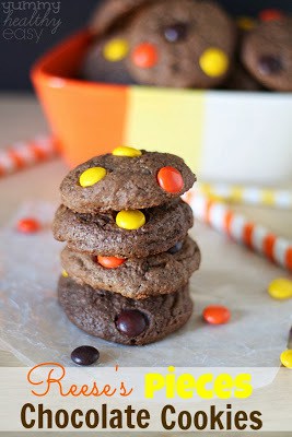 Reese's Pieces Chocolate Cookies Chocolate Cookies with Reese's Pieces inside