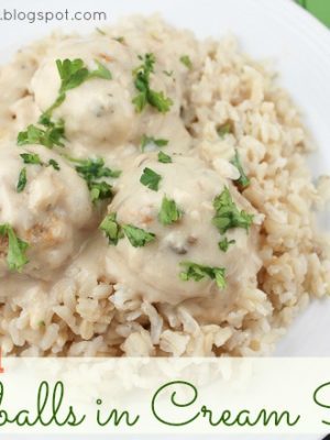 These Baked Turkey Meatballs in Cream Sauce are the most rich and flavorful meatballs I’ve ever had. Even when made with lean ground turkey, they are crazy moist!