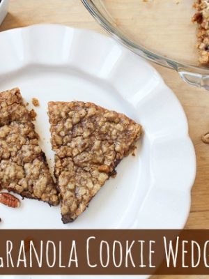 Yummy Granola cookies on a plate.