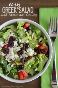 SO Yummy & Easy Greek Salad with Homemade Dressing Recipe SO Yummy & Easy Greek Salad with Homemade Dressing Recipe