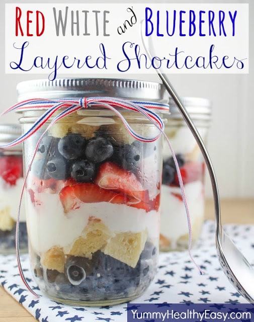 Red, White & Blueberry Layered Shortcakes