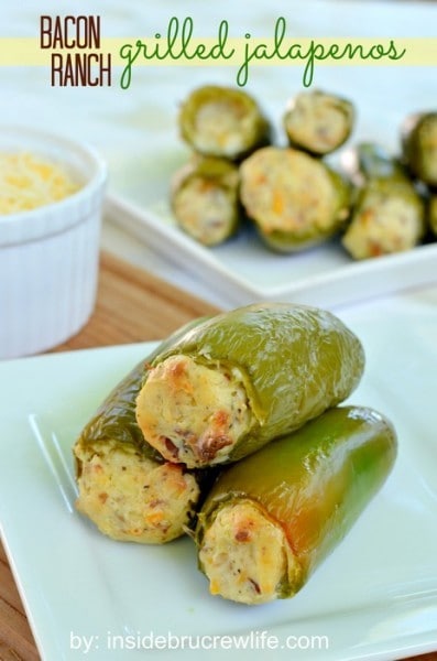 Bacon Ranch Grilled Jalapeños - insidebrucrewlife.com Bacon Ranch Grilled Jalapeños - insidebrucrewlife.com