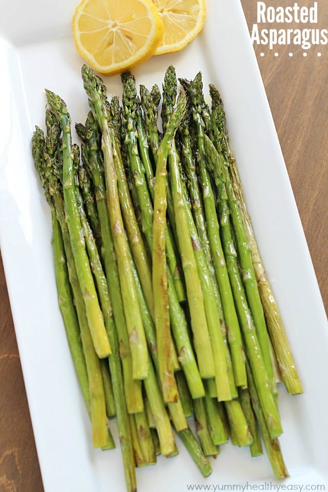 Ten minutes and only 4 ingredients = The Best Roasted Asparagus EVER!!!