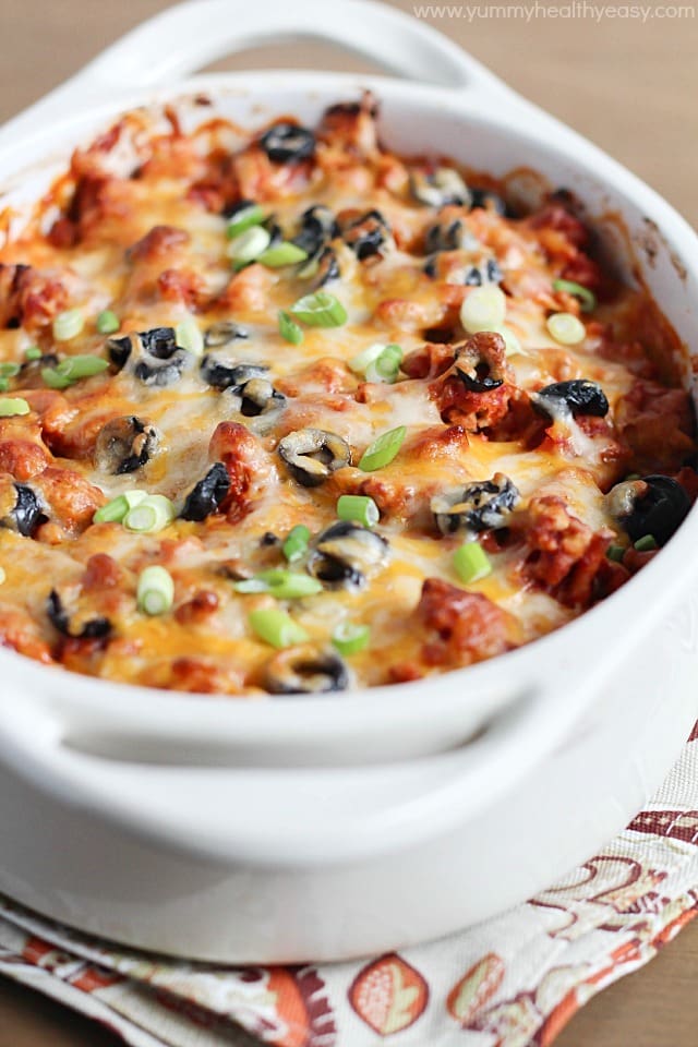 Love enchiladas but hate filling and rolling up all those tortillas? This Enchilada Casserole is all the yummy, cheesy goodness of enchiladas but in an easy casserole form! Love enchiladas but hate filling and rolling up all those tortillas? This Enchilada Casserole is all the yummy, cheesy goodness of enchiladas but in an easy casserole form!