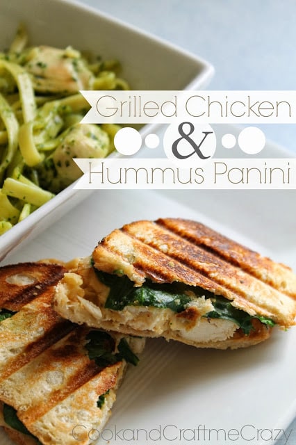 Grilled Chicken & Hummus Panini - cookandcraftmecrazy.blogspot.com Grilled Chicken & Hummus Panini - cookandcraftmecrazy.blogspot.com