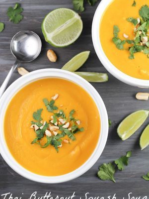 Thai Butternut Squash Soup - healthy, easy, vegetarian, gluten free & absolutely delicious!
