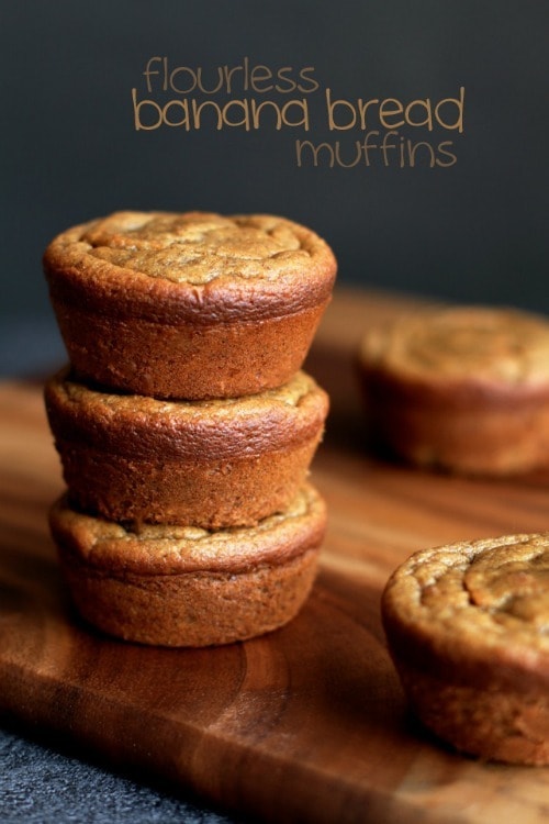 Flourless Banana Bread Muffins by RunningwithSpoons.com Flourless Banana Bread Muffins by RunningwithSpoons.com