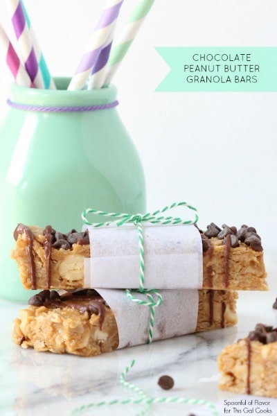 No Bake Chocolate Peanut Butter Granola Bars by Spoonful of Flavor No Bake Chocolate Peanut Butter Granola Bars by Spoonful of Flavor