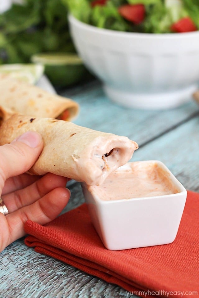 Baked Chicken Taquitos - yummy baked rolled tacos that are cooked in under 30 minutes! Baked Chicken Taquitos - yummy baked rolled tacos that are cooked in under 30 minutes!