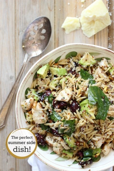 Grilled Chicken with Quinoa and Orzo Pasta - Foodness Gracious