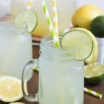 Quick & Easy Lemonade, perfect for a hot summer day! Tart, tangy & just a touch fizzy. Simple and delicious with no squeezing required!