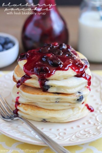 Blueberry Sour Cream Pancakes