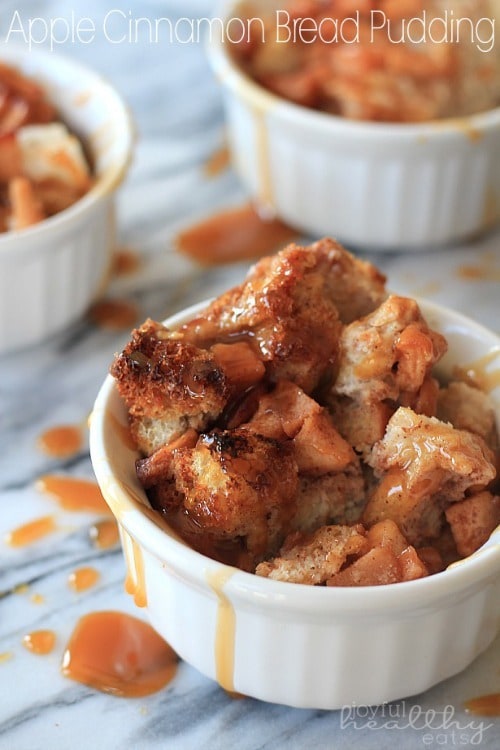 Apple Cinnamon Bread Pudding from Joyful Healthy Eats