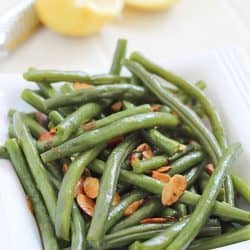 Lemon Green Beans Amandine - an easy and delicious side dish!