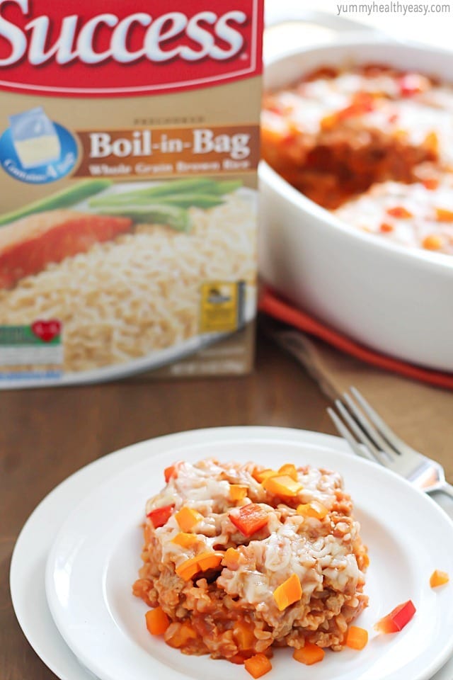 Take those boring stuffed peppers to the next level by turning them into a stuffed pepper casserole! Everything good about stuffed bell peppers but in casserole form, using ground turkey, brown rice, bell peppers, spices and cheese, of course! Delicious, healthy and satisfying casserole dish.