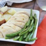 Easy {One Pot} Garlic Butter Chicken, Green Beans & Potatoes - an easy dinner with only a few ingredients for a quick weeknight meal everyone will love!
