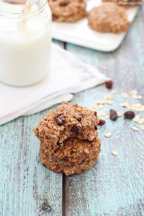 Healthy Banana Oatmeal Breakfast Cookies