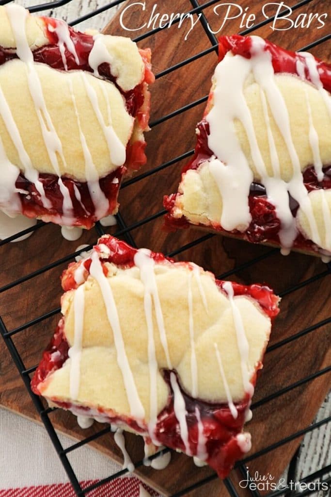 Cherry Pie Bars - These ooey gooey cherry pie bars are perfect for summer.