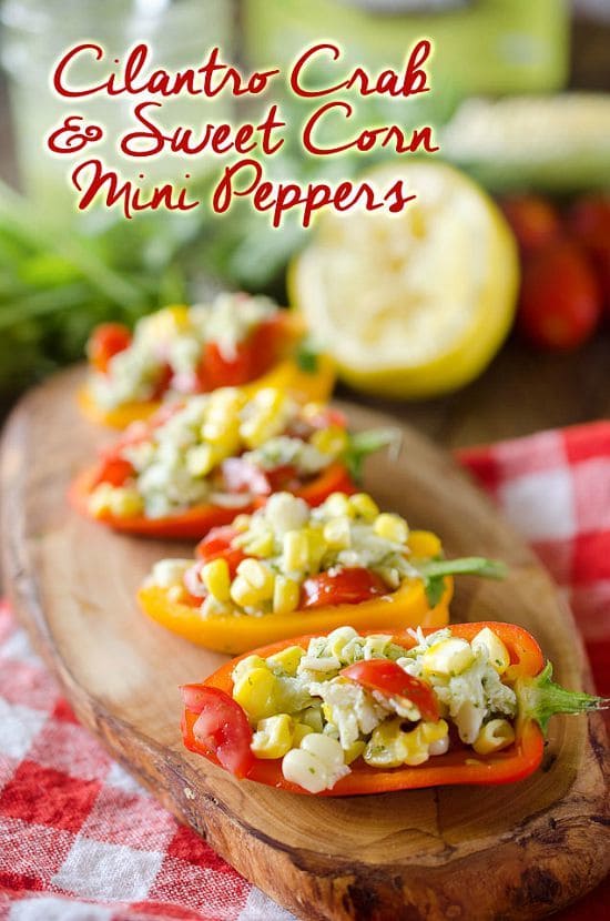 Cilantro Crab & Sweet Corn Mini Peppers by The Creative Bite