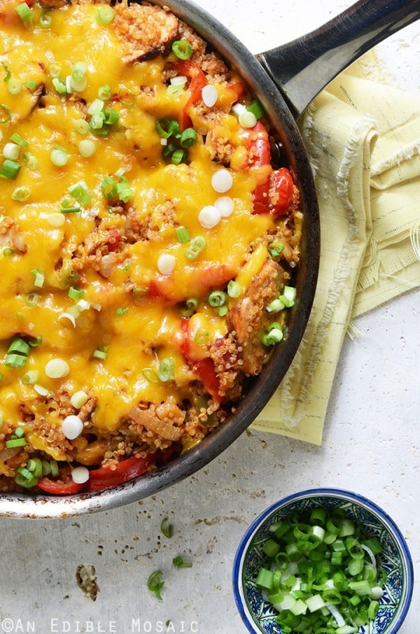 20 Minute Chicken Fajita Quiona Skillet by An Edible Mosaic