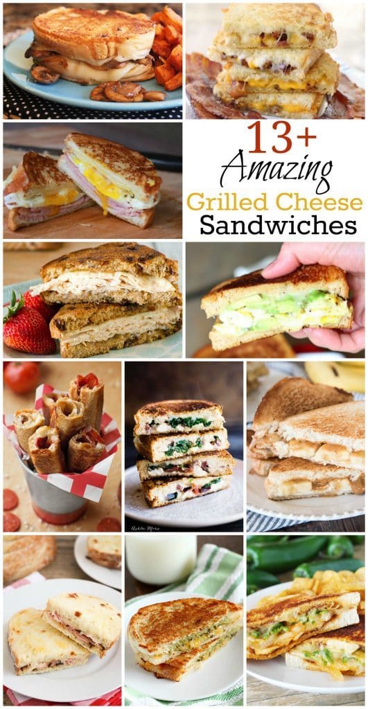 Amazing Grilled Cheese Sandwiches! You will find 13+ fantastic grilled cheese sandwich recipes to drool over! Happy Grilled Cheese Day!
