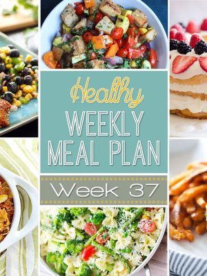 Healthy Weekly Meal Plan #37 is your answer to the question "what am I going to make for dinner this week?" You will love these healthy dinner, breakfast, lunch, side dish and even a dessert recipe!