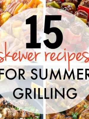 Summer time grilling is always more fun when kabobs are involved! Get ready to fire up the grill with these 15 skewer recipes!