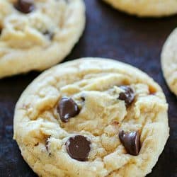 These Vanilla Pudding Chocolate Chip Cookies have vanilla pudding mixed inside the dough to give them a little flavor boost! They're soft & chewy in the middle with crispy edges. A family favorite cookie recipe we love! Plus 21+ more chocolate chip cookie recipes you won't want to miss!