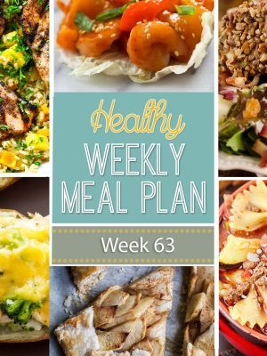 Healthy Weekly Meal Plan #63 is filled with the best healthy fall recipes! From soups to fall inspired salads, we've got you covered for every dinner this week plus a few extra healthy recipes you'll love!