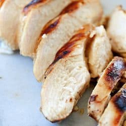 This is seriously the best chicken marinade recipe! I have made this marinade a hundred times and it always makes a super flavorful, cut-it-with-a-fork tender chicken breast. You will love the flavor and it's so easy and healthy too!