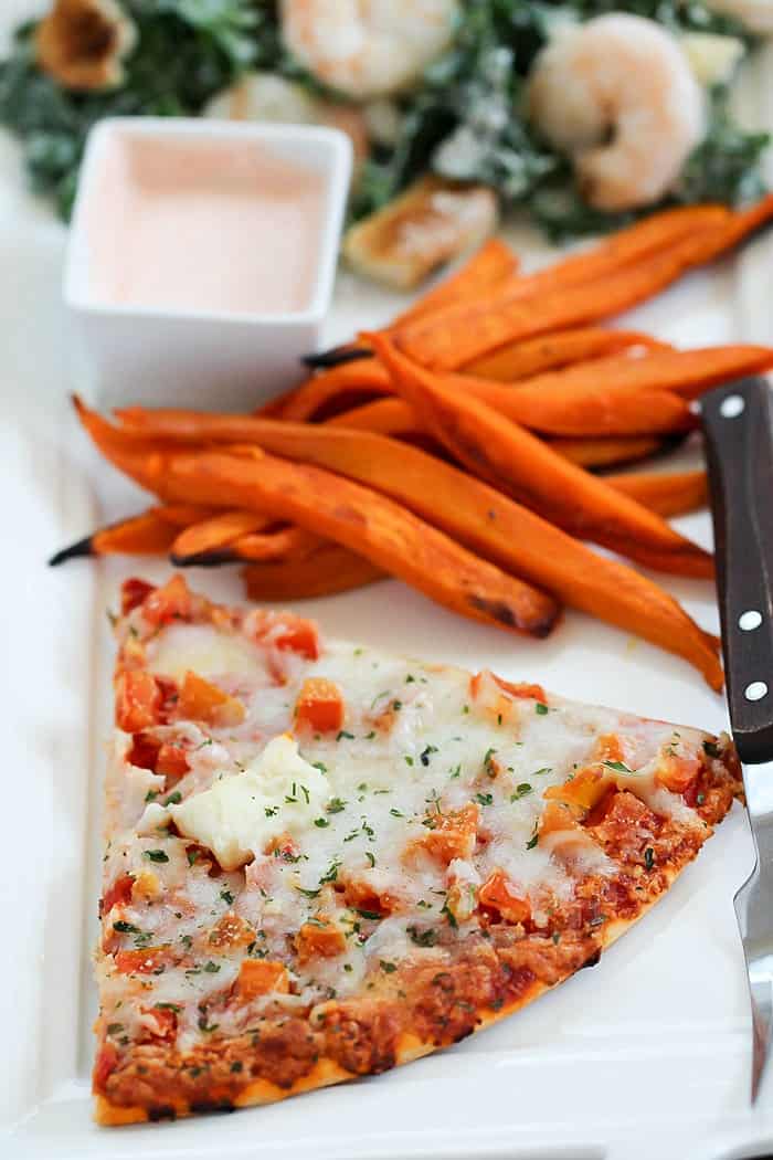 Making healthy side dishes doesn't have to be hard or take a lot of time! Try these 2 easy side dishes: Baked Sweet Potato Fries (with a yummy Sriracha dipping sauce) and Shrimp Kale Caesar Salad! They're ready in no time! AD