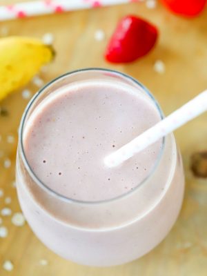 Strawberry Oatmeal Smoothie square photo